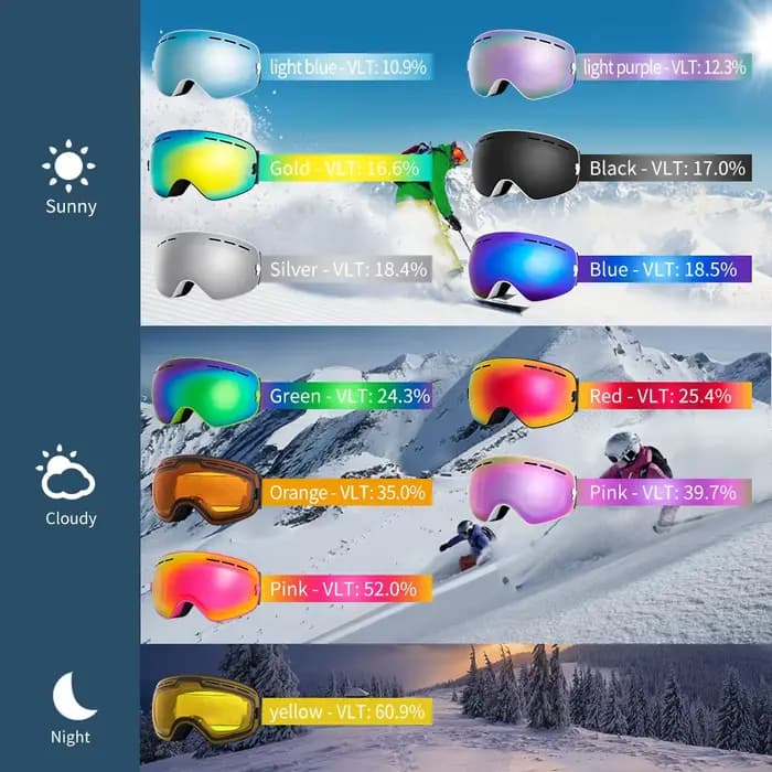 COPOZZ marque lunettes de Ski Double couches UV400 Anti-buée grandes