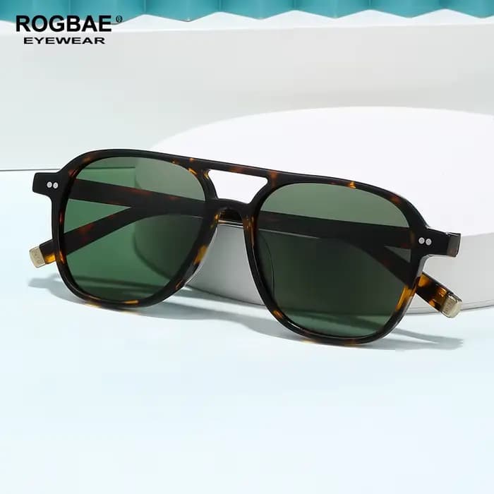 ROGBAE Vintage acétate lunettes de soleil hommes BJORN rétro concepteur UV400 mode lunettes de solei