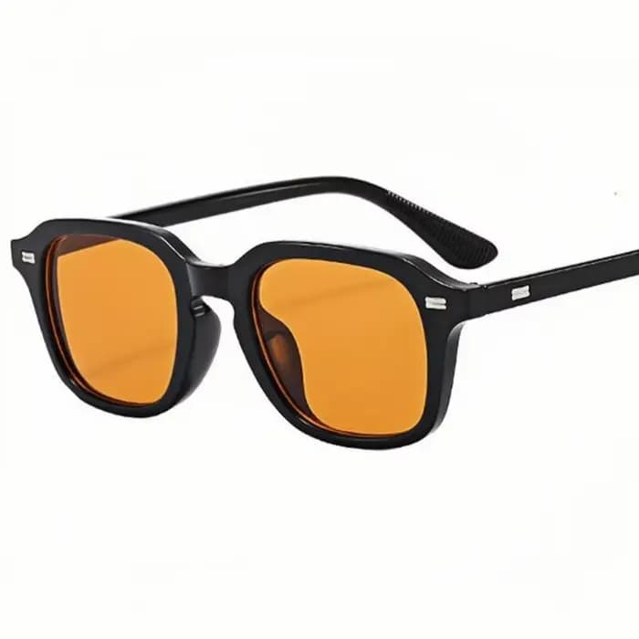Lunettes de soleil carrées Orange pour femmes et hommes