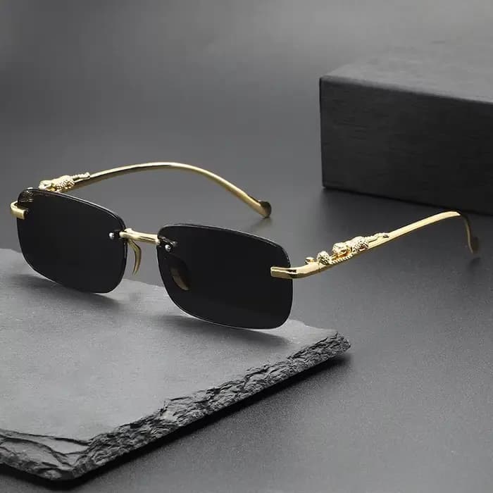 Lunettes de soleil carrées sans monture