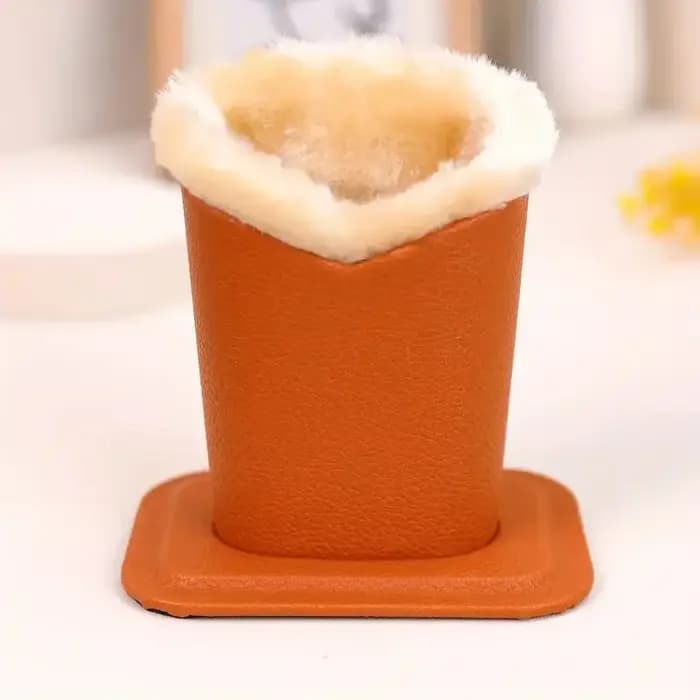 Support de lunettes doublé de peluche