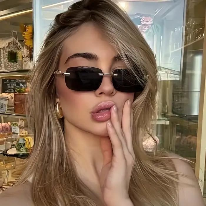 Lunettes de style rétro simple et chic sans monture