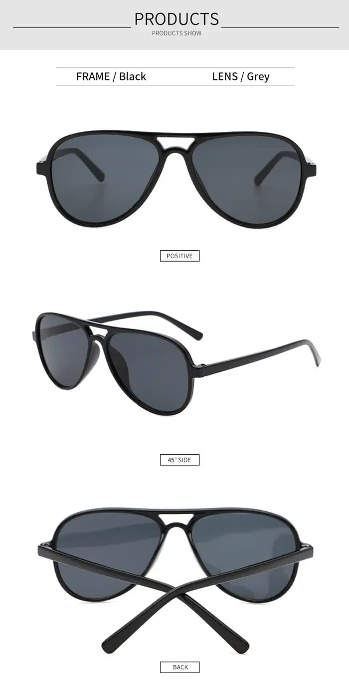 Lunettes de soleil miroir rétro ultralégères et légères