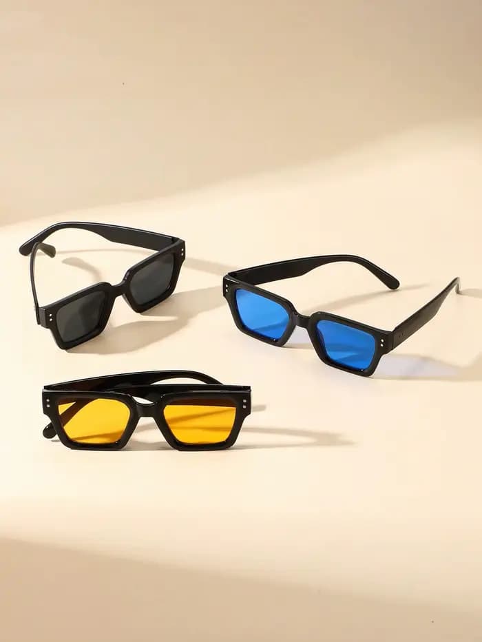 6 paires de lunettes colorées de style moderne pour hommes et femmes