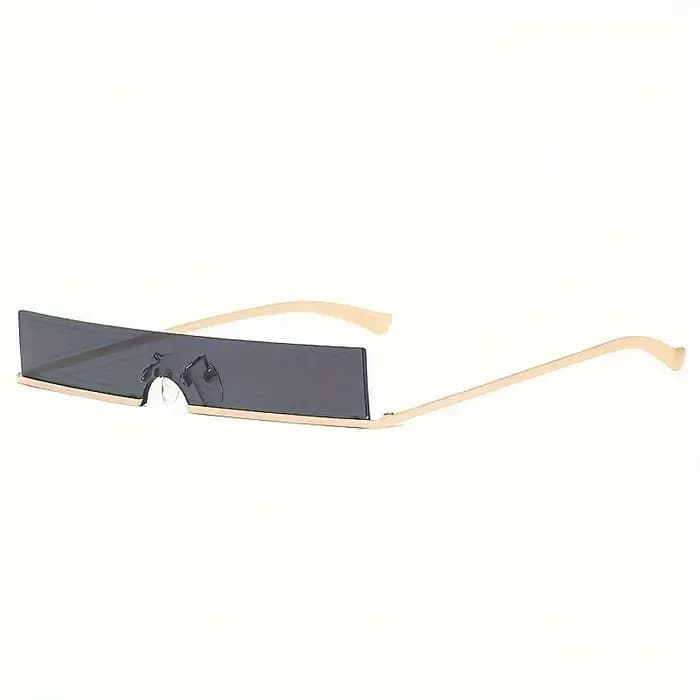 Lunettes de soleil futuristes rectangulaires étroites pour femmes et hommes