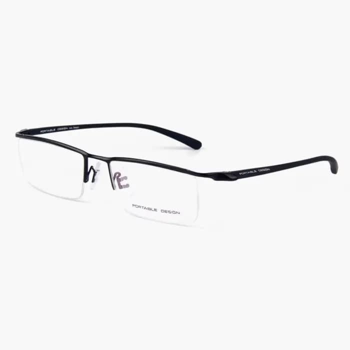 BETSION – lunettes en alliage de titane pour hommes et femmes, monture demi-bord, verres de Prescrip