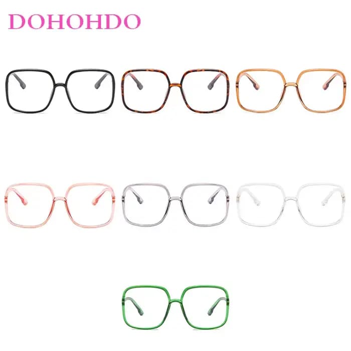 Lunettes carrées à monture surdimensionnée pour femmes et hommes