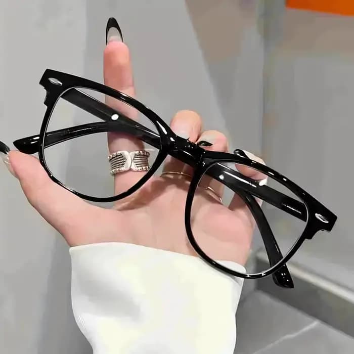 1 paire de lunettes de mode rétro-lentilles transparentes-convient aux hommes et aux femmes