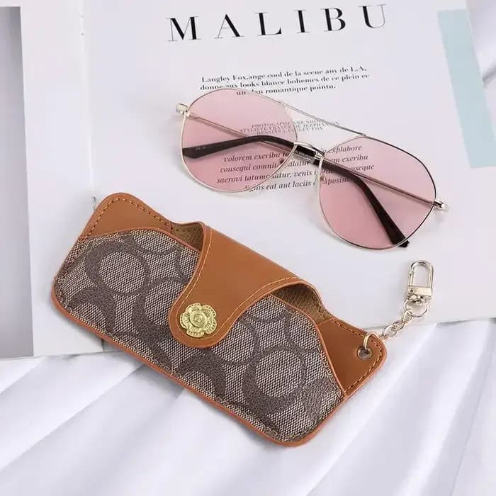 NOUVEAU Étui à lunettes portable avec porte-clés - Sac de rangement protecteur