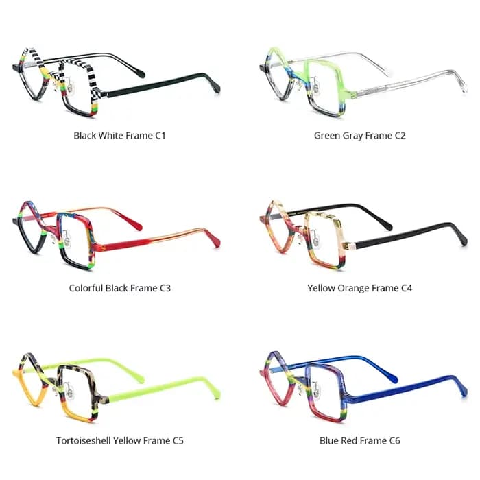 HEPIDEM acétate lunettes hommes 2025 nouveau rétro rond carré rhomboïde