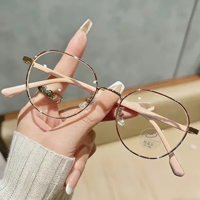 Lunettes de lecture presbyopes pour ordinateur en or rose