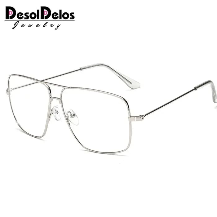 Vintage or métal cadre lunettes hommes femmes