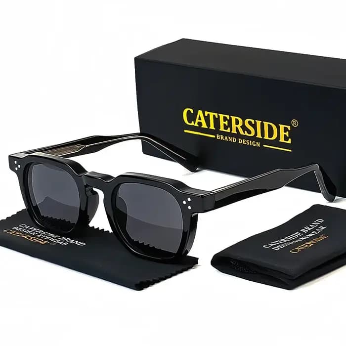 CATERSIDE nouvelles lunettes de soleil carrées rétro Punk hommes petite monture conception personnalisée