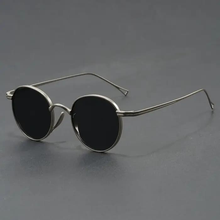 Lunettes de soleil rondes Vintage en métal doré pour hommes et femmes