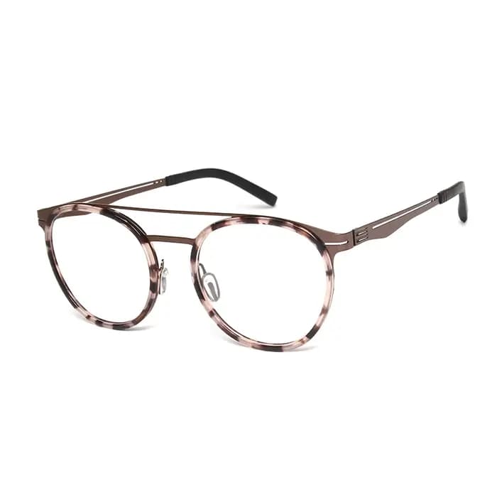 Lunettes pilote à Double pont rondes ultralégères