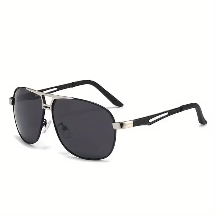 Lunettes de soleil dégradées tendance pour hommes, monture large, design aviateur, anti-reflet, Lune