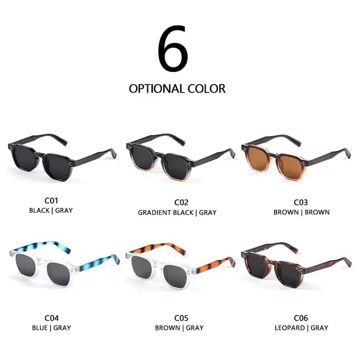 CRIXALIS carré Rivets lunettes de soleil pour femmes hommes Vintage tendance
