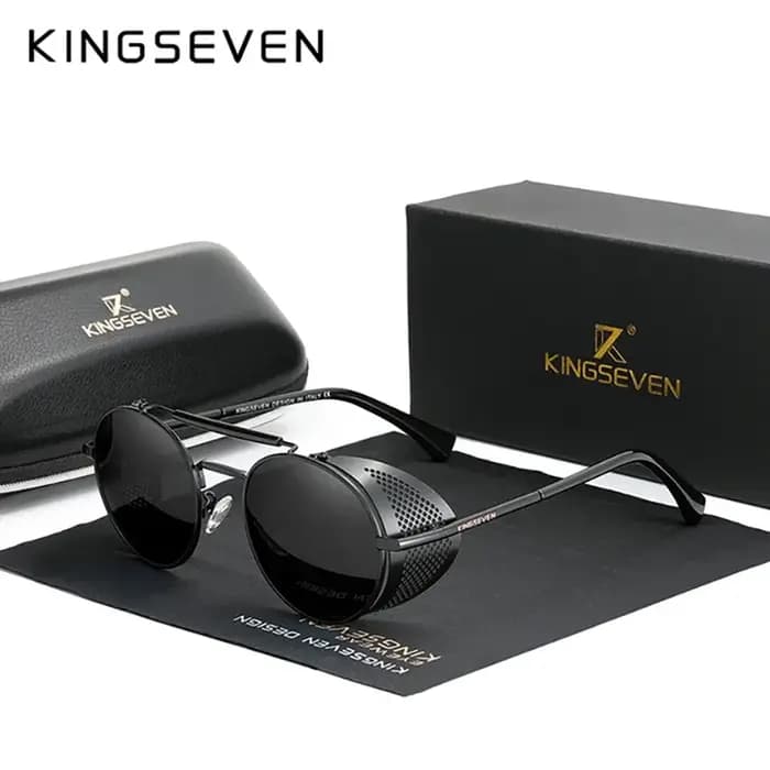 KINGSEVEN Lunettes de soleil de style rétro gothique steampunk de haute qualité