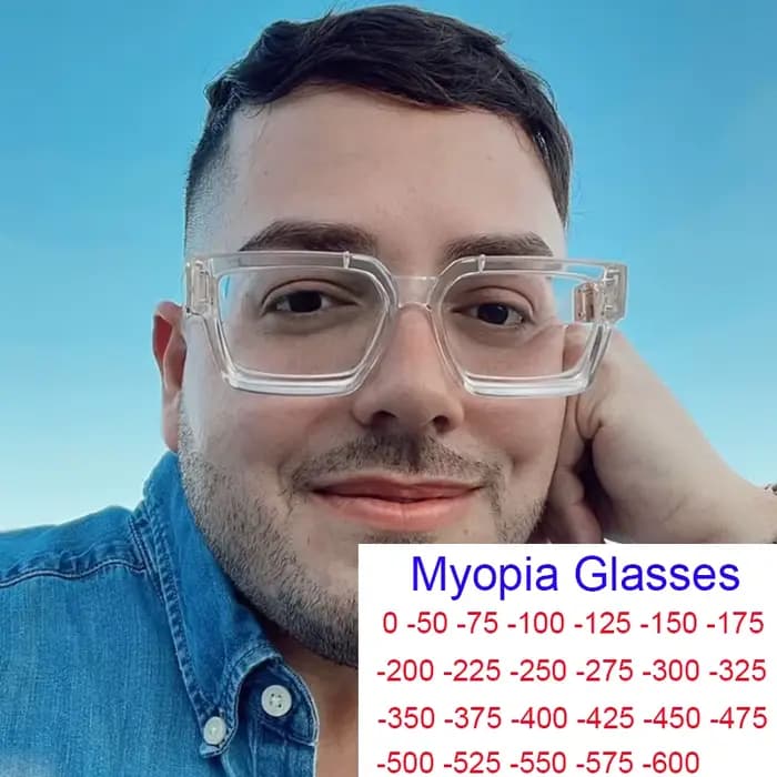 Lunettes correctrices carrées surdimensionnées pour hommes