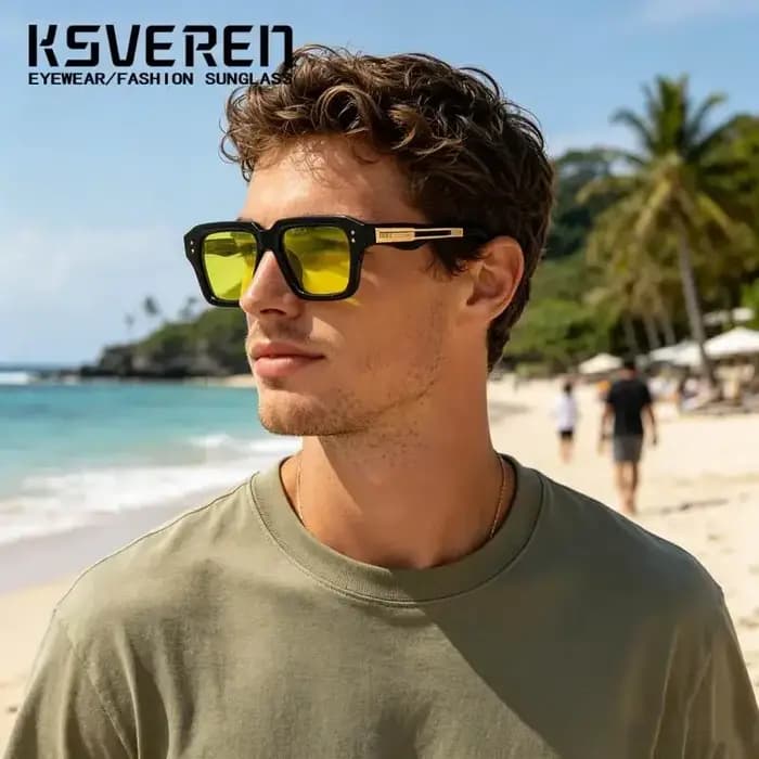 Lunettes de soleil de myopie à monture épaisse carrée avec verres bleus, pour hommes et femmes, à la mode, teintées, avec prescription, pour la conduite et la protection solaire