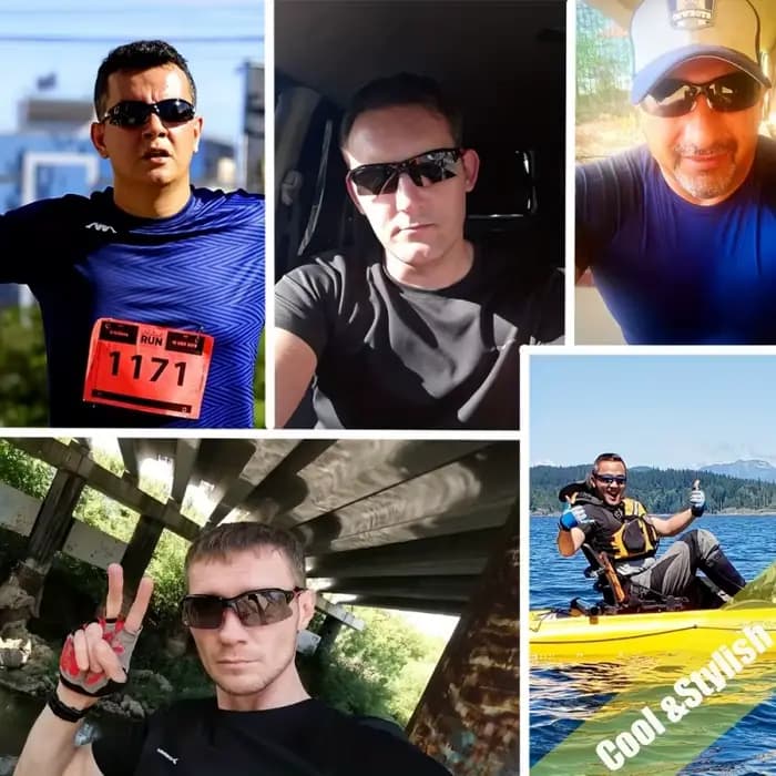 3 pièces lunettes de sport polarisées pour hommes et femmes