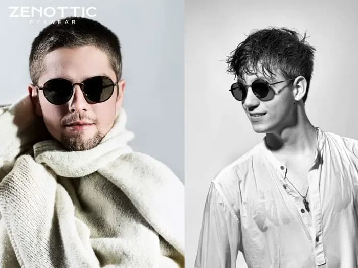 ZENOTTIC 2026/2025 Lunettes de soleil steampunk rondes/carrées polarisées pour femmes et hommes, sty