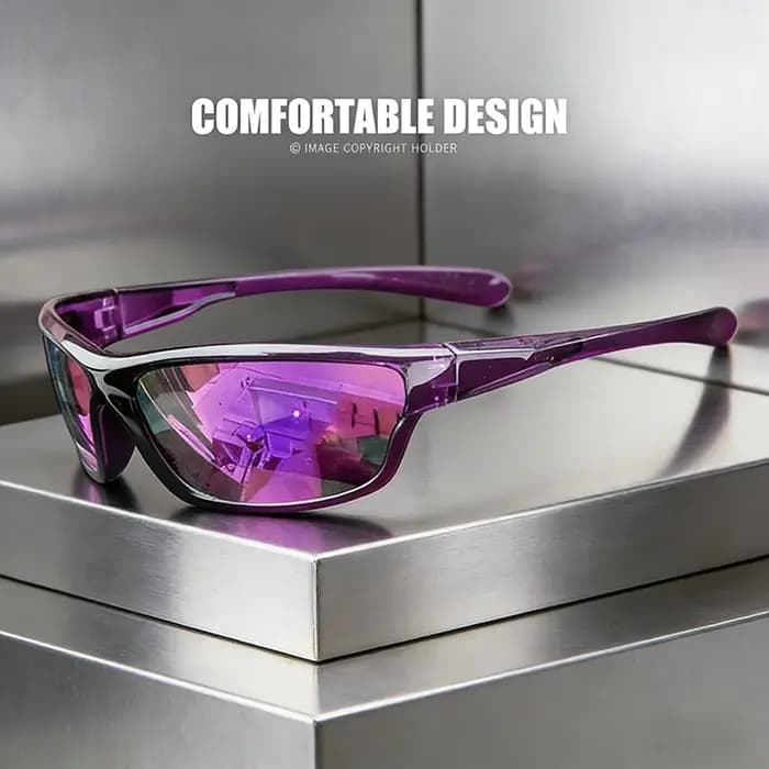 Lunettes de soleil polarisées de sport à la mode – Monture colorée transparente – Parfaites pour le cyclisme