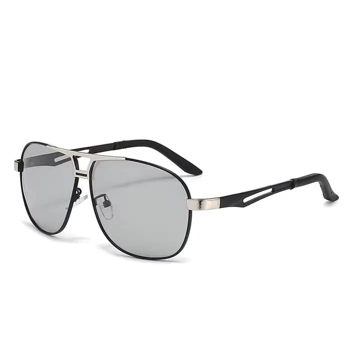 Lunettes de soleil en métal pour hommes et femmes, verres polarisants à couleur changeante, photo dé