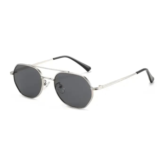 Lunettes de soleil à monture ovale polygonale