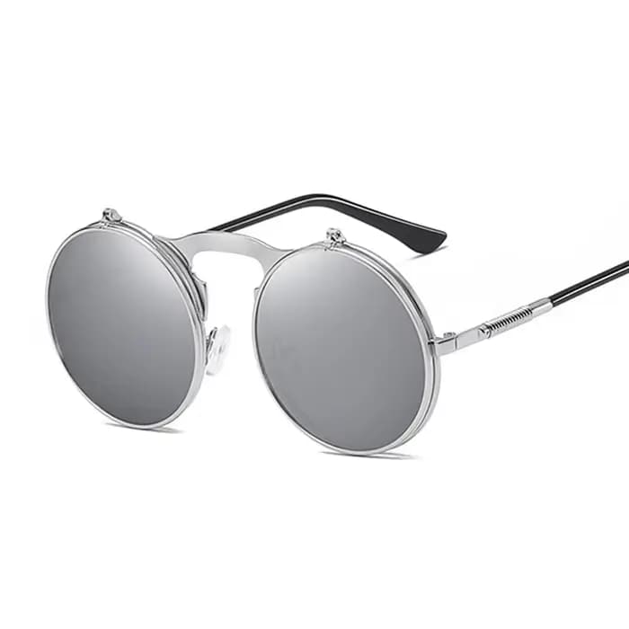 Lunettes de soleil rondes Steampunk pour hommes