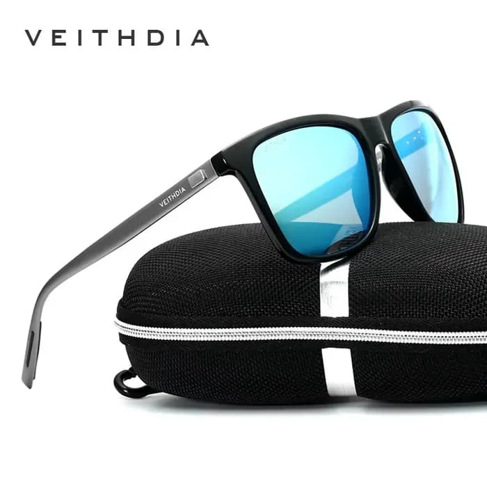 VEITHDIA lunettes de soleil originales sport extérieur unisexe en aluminium TR90 polarisé UV400 lent