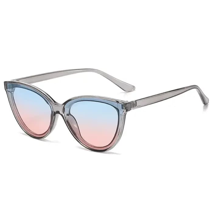 Grand Cadre Cat Eye lunettes de Soleil Femmes Nouveau Rétro Style Minimaliste Gradient