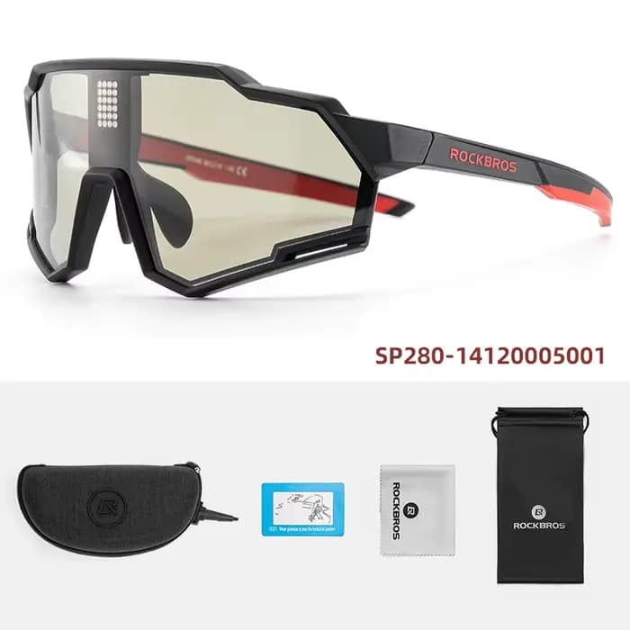 ROCKBROS lunettes de soleil de vélo polarisées et photochromiques changement de couleur électronique