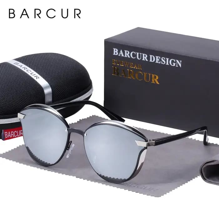 BARCUR lunettes De Soleil polarisées femmes luxe rond verre De Soleil pour femmes dames Femme ombre Lunette De Soleil Femme