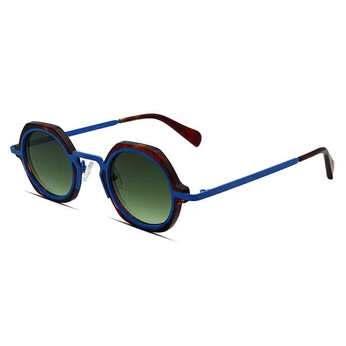 Classique Punk rétro mode lunettes de soleil UV400 rond