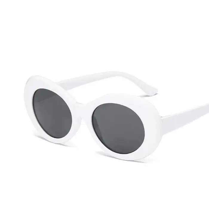 Vintage ovale rond lunettes De soleil femme marque lunettes De soleil design femme mâle noir blanc m