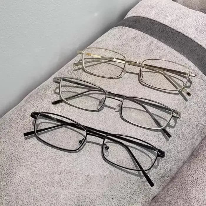 Lunettes de soleil rectangulaires argentées pour hommes et femmes