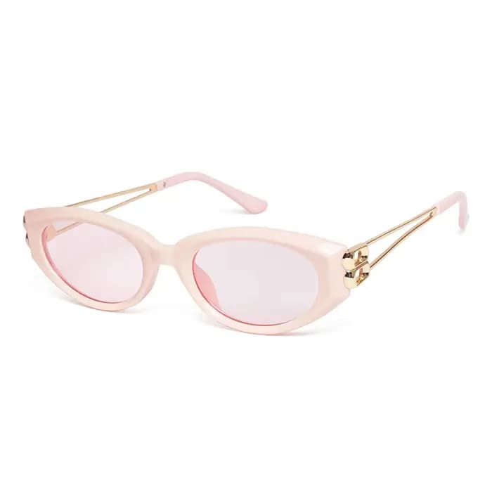 Lunettes de soleil ovales femmes 2025 nouvelle mode oeil de chat Vintage décor extérieur nuances dames