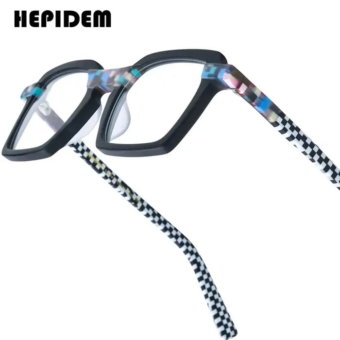 HEPIDEM mat acétate lunettes cadre hommes marque Design carré