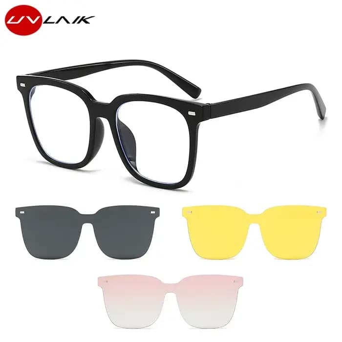 Lunettes de soleil à clip magnétique pour homme