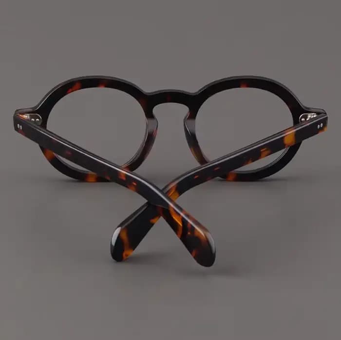 Lunettes optiques à monture ronde en acétate vintage pour hommes et femmes