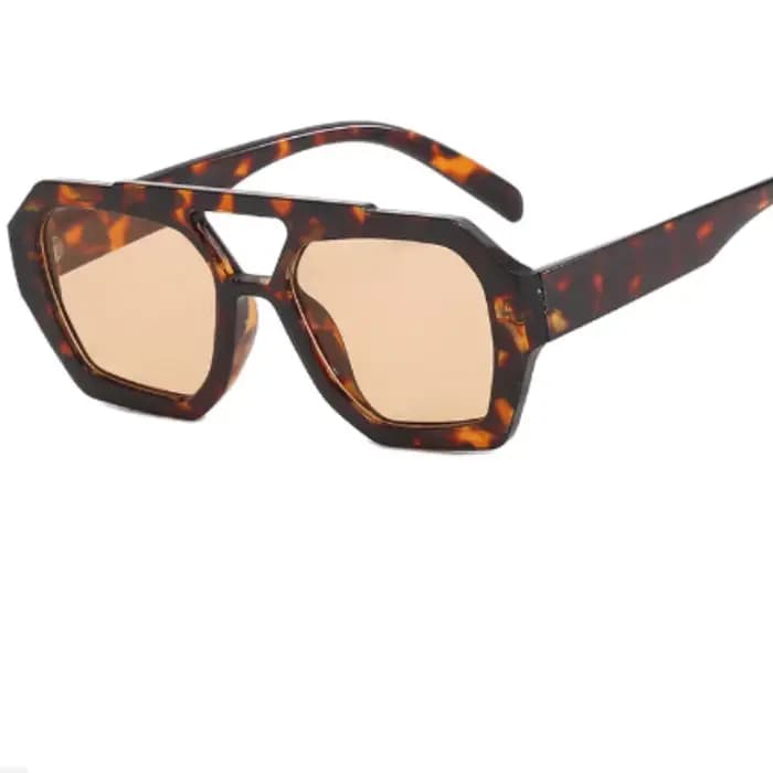 Lunettes de soleil irrégulières à double faisceau transfrontalier européennes et américaines 2023 Nouvelles lunettes de soleil rétro personnalisées populaires sur l'intérieur