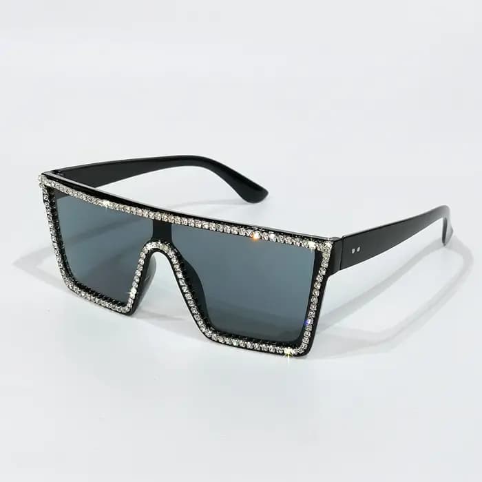 Lunettes de soleil en strass brillant pour femmes