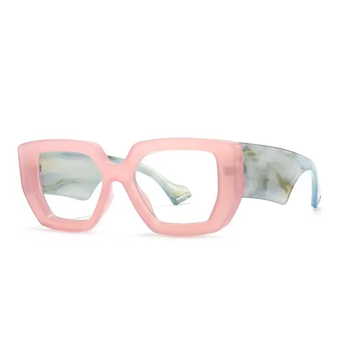 Anti lumière bleue bloquant les montures de lunettes pour femmes vert optique clair lentille transparente cadre de mode