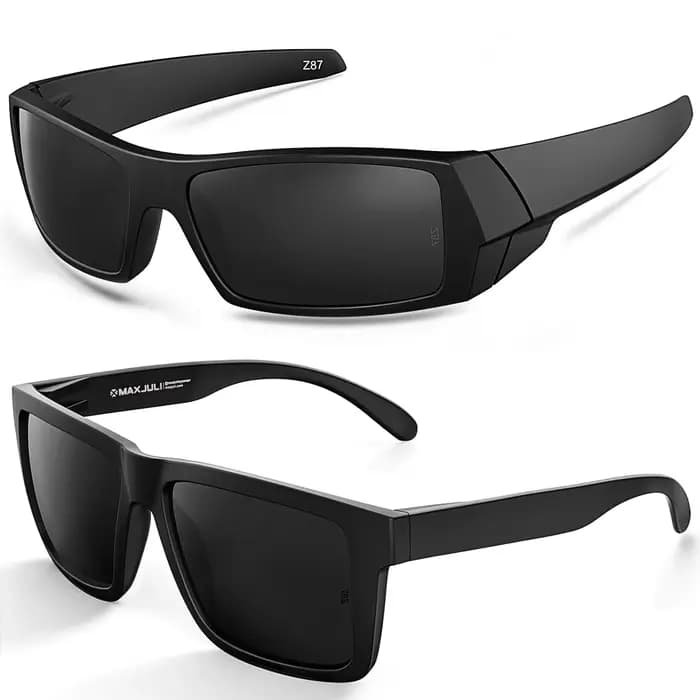 Prévention Jcorde I-Lunettes de soleil Z87 ultra-légères pour homme, accessoire de protection UV400, taille média, extra large, pour grandes têtes larges, TR90, 8228