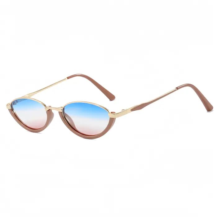 Lunettes œil de chat en métal à petite monture tendance pour femmes européennes et américaines