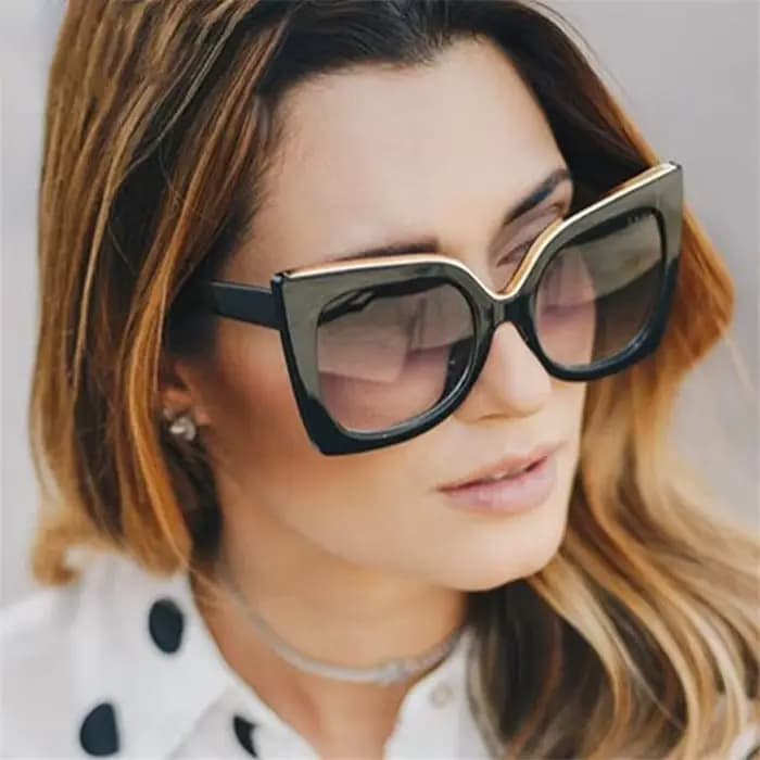 Lunettes de soleil surdimensionnées papillon tendance pour femme