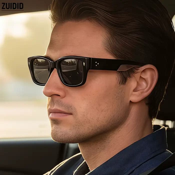 Lunettes de soleil carrées UV400 Protection Homme Femme Tendance 2026 Vintage Rétro Luxe Mode Gafas De Sol
