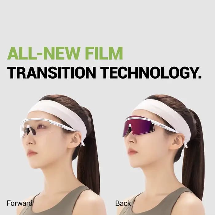 Kapvoe nouveaux hommes or photochromique cyclisme lunettes de soleil UV400