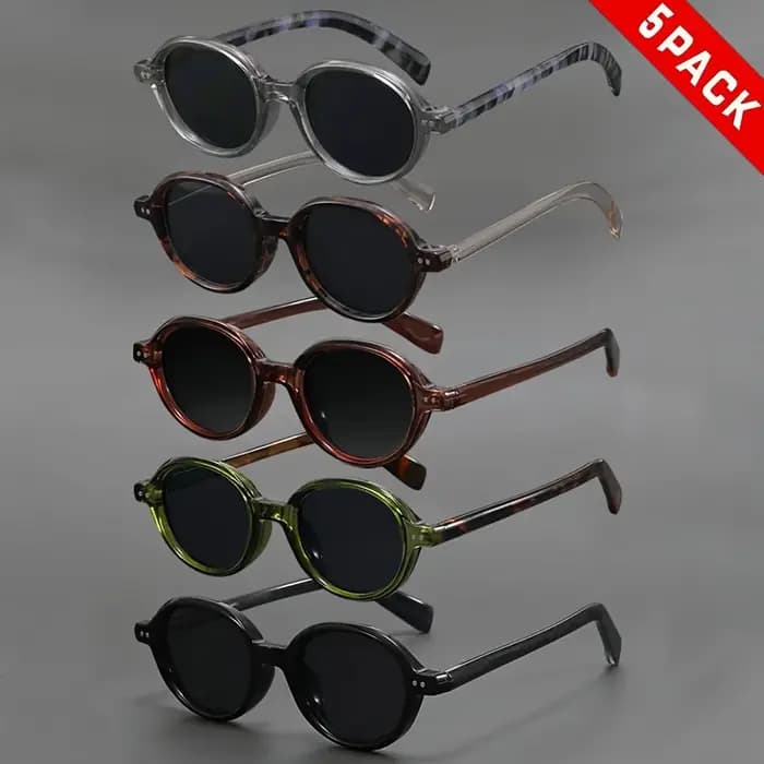 Lunettes ovales à monture en plastique pour hommes/femmes